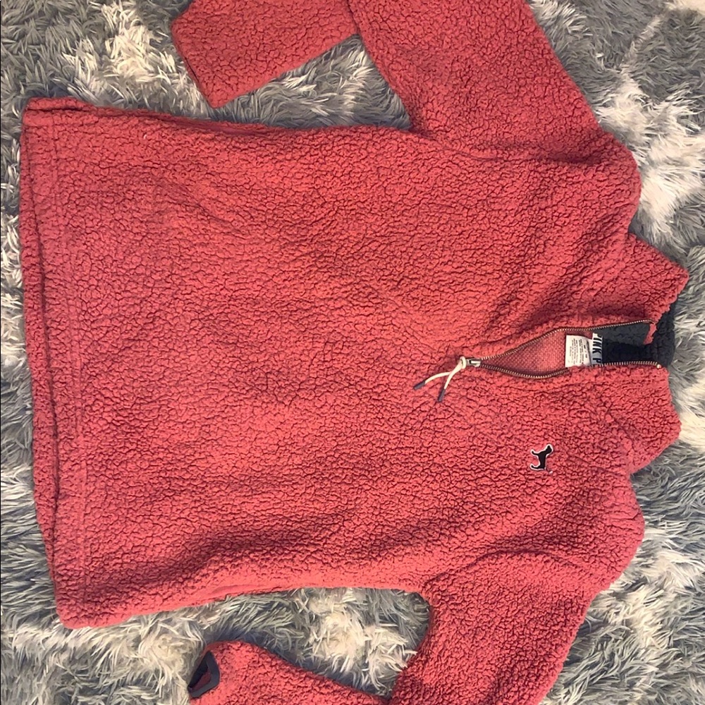Pink Sherpa Quarter Zip